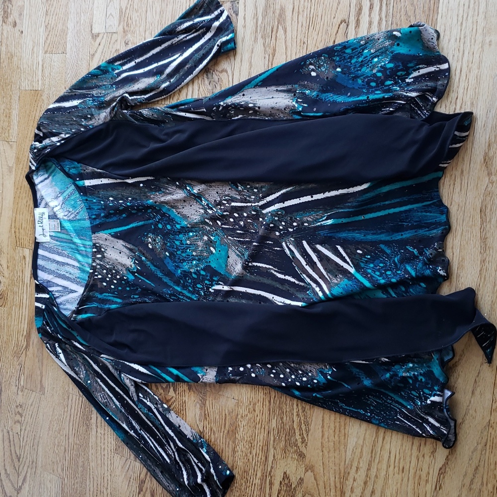 (12) Joseph Ribkoff Animal Print Business Casual Abstract Art Deco Asymmetrical